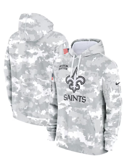 New Orleans Saints Camo 2024 Salute To Service Hoodie