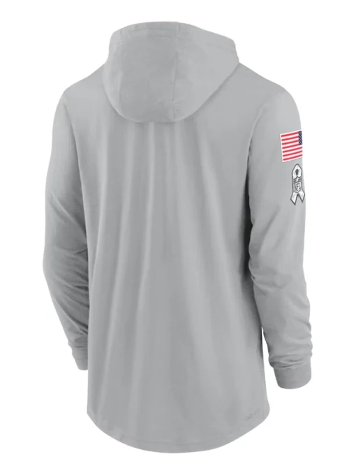 New York Giants Salute To Service Long Sleeve Hooded T-Shirt