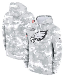 Philadelphia Eagles Camo 2024 Salute To Service Club Hoodie