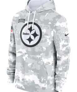 Pittsburgh Steelers Camo 2024 Salute To Service Club Fleece Hoodie