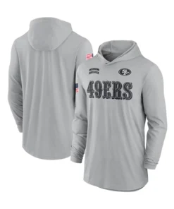 San Francisco 49ers Salute To Service 2024 Long Sleeve Hooded T-Shirt