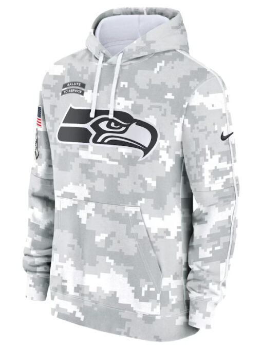 Seattle Seahawks 2024 Salute To Service Camo Hoodie