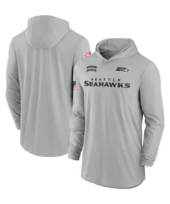 Seattle Seahawks 2024 Salute To Service Long Sleeve Hooded T-Shirt