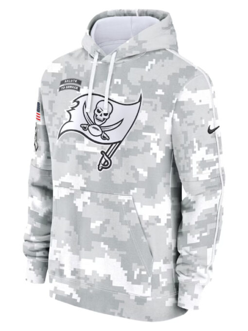 Tampa Bay Buccaneers Camo 2024 Salute To Service Club Fleece Hoodie