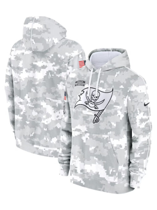 Tampa Bay Buccaneers Camo 2024 Salute To Service Club Hoodie