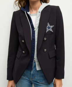 Women's Dallas Cowboys Veronica Beard Navy Dickey Jacket