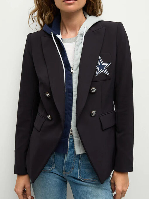 Women's Dallas Cowboys Veronica Beard Navy Dickey Jacket