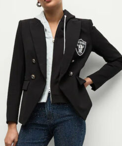 Women's Las Vegas Raiders Veronica Beard Black Dickey Jacket