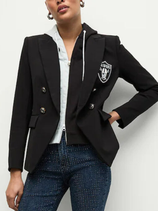 Women's Las Vegas Raiders Veronica Beard Black Dickey Jacket