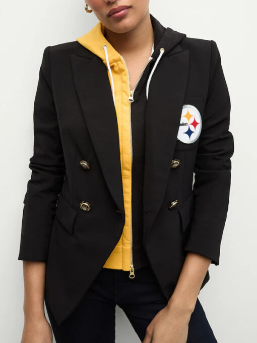 Women's Pittsburgh Steelers Veronica Beard Black Dickey Jacket