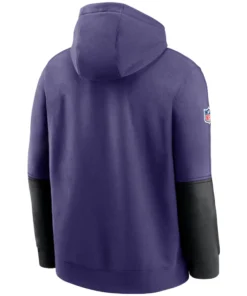 Baltimore Ravens 2024 Sideline Club Pullover Purple Hoodie