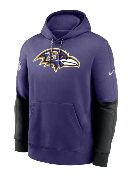 Baltimore Ravens 2024 Sideline Club Purple Hoodie