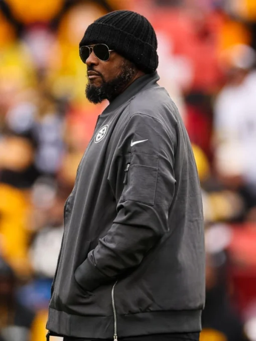 Pittsburgh Steelers 2024 Salute To Service Gray Bomber Jacket