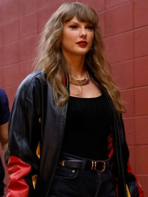 Taylor Swift Chiefs Leather Bomber Jacket