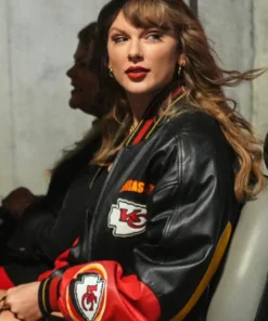 Taylor Swift Kansas City Chiefs Vintage Leather Bomber Jacket