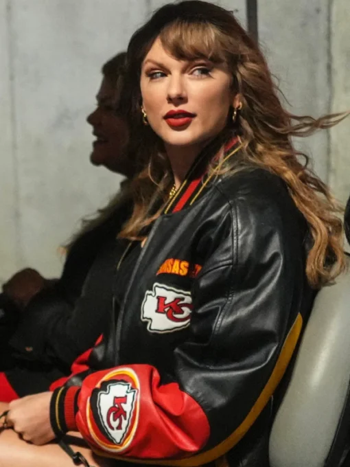 Taylor Swift Kansas City Chiefs Vintage Leather Bomber Jacket