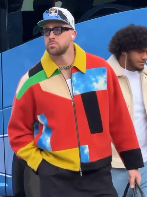 Travis Kelce Multicolor Patchwork Jacket