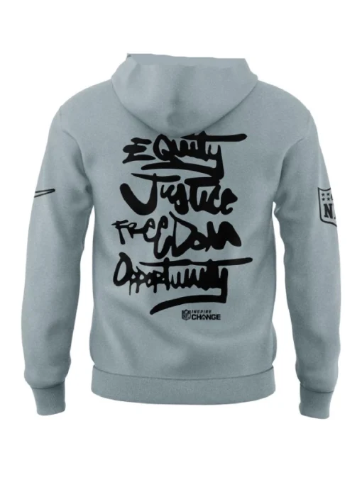 Be A Change Maker Las Vegas Raiders Grey Hoodie