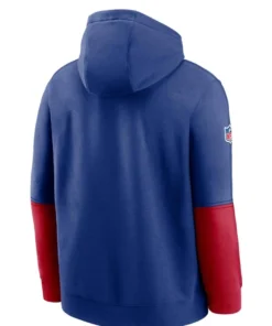 New York Giants 2024 Club Sideline Blue Hoodie