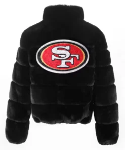 San Francisco 49ers Faux Fur Black Jacket