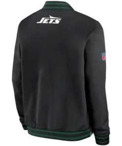 Sideline New York Jets Coach Black Bomber Jacket