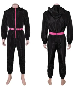 Squid Game Guard Black Jumpsuit With Belt