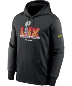 Black Super Bowl LIX Performance Pullover Hoodie