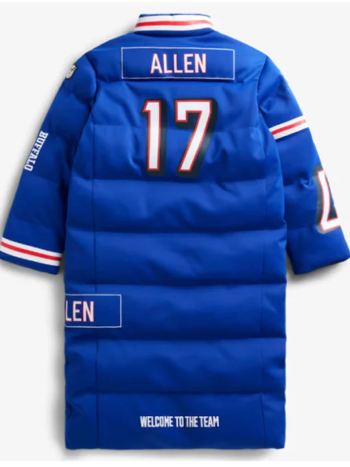 Buffalo Bills Josh Allen Off Season Puffer Long Coat