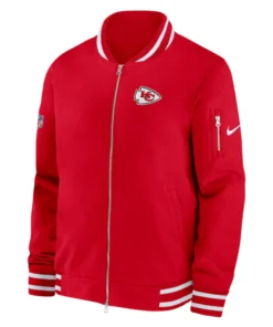 Chiefs Sideline Coach Red Bomber Jacket