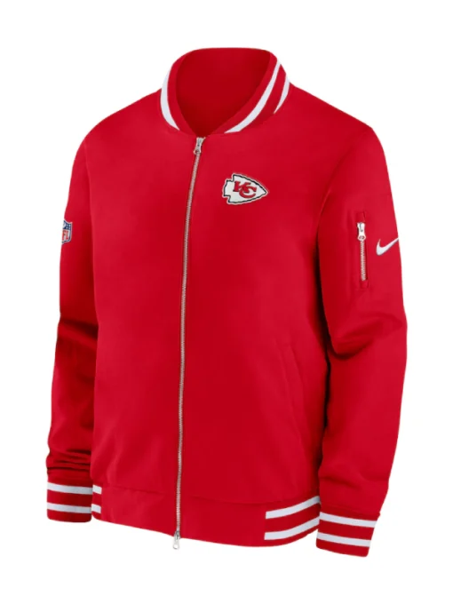 Chiefs Sideline Coach Red Bomber Jacket