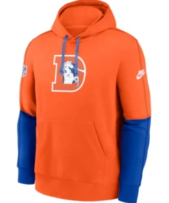 Denver Broncos Orange Pullover Hoodie