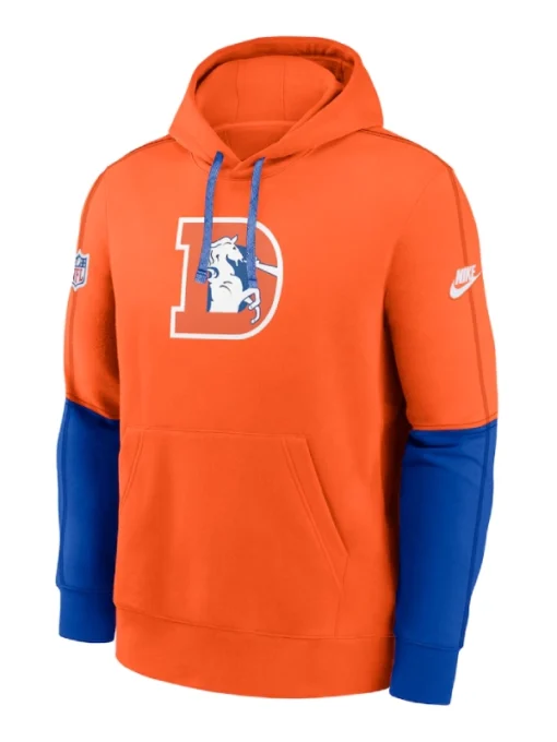 Denver Broncos Orange Pullover Hoodie