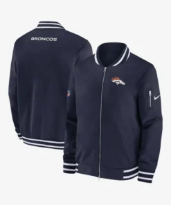 Denver Broncos Sideline Coach Blue Bomber Jacket