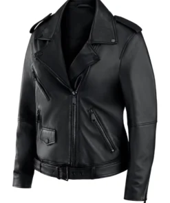 Erin Andrews Super Bowl LIX Black Leather Jacket