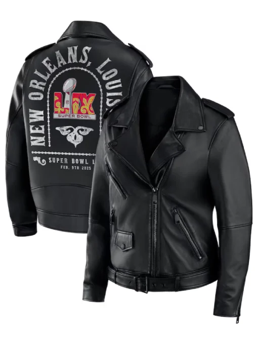 Erin Andrews Super Bowl LIX Leather Jacket