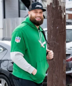 Lane Johnson Philadelphia Eagles Green Hoodie