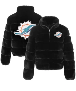 Miami Dolphins Faux Fur Jacket