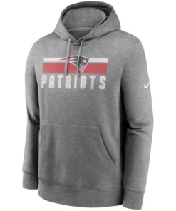 New England Patriots Heather Charcoal Club Grey Hoodie