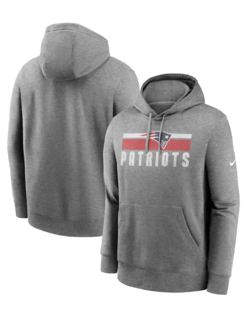 New England Patriots Heather Charcoal Club Hoodie