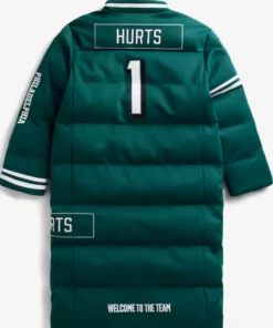 Philadelphia Eagles Jalen Hurts Green Off Season Puffer Coat