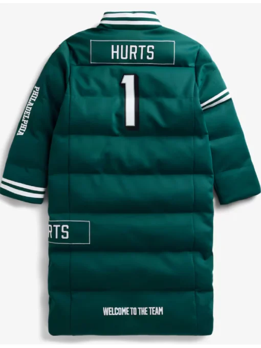 Philadelphia Eagles Jalen Hurts Green Off Season Puffer Coat