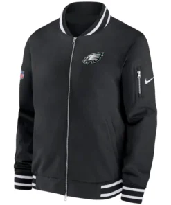 Philadelphia Eagles Sideline Coach Black Bomber Jacket