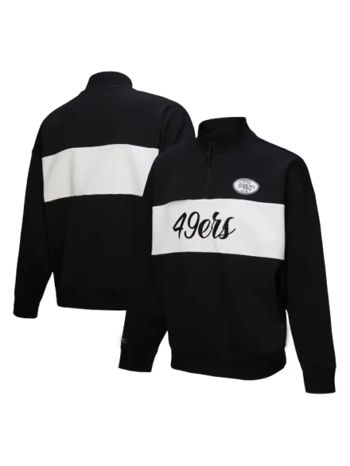 San Francisco 49ers Black Quarter-Zip Jacket