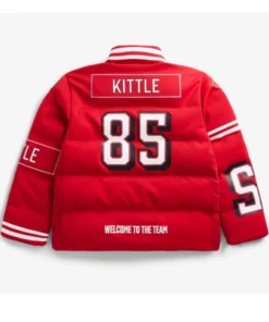 San Francisco 49ers George Kittle Scarlet Off Season Red Puffer Jacket