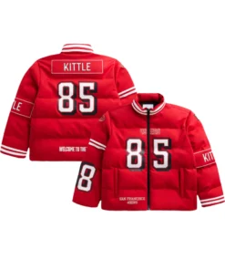 San Francisco 49ers George Kittle Scarlet Red Puffer Jacket