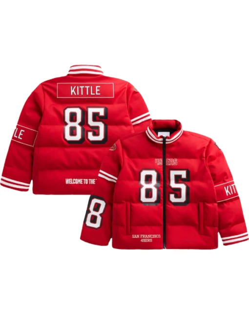 San Francisco 49ers George Kittle Scarlet Red Puffer Jacket