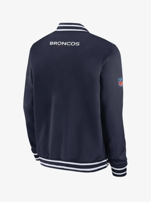 Sideline Coach Denver Broncos Blue Bomber Jacket