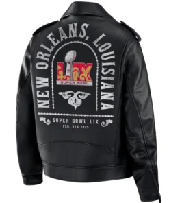 Super Bowl LIX Erin Andrews Black Leather Jacket