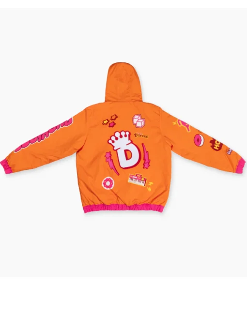 DunKing's Premium Lined Pullover Orange Hooded Jacket