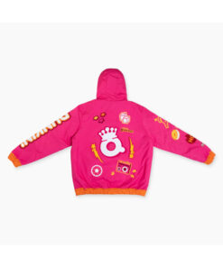 DunQueens Premium Lined Half-Zip Pink Hooded Jacket